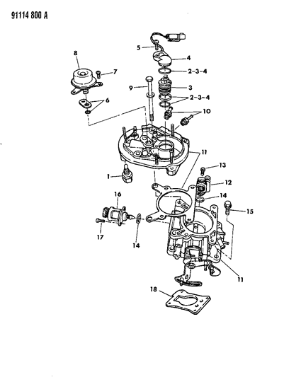 1991 Chrysler LeBaron Throttle Body Diagram 1