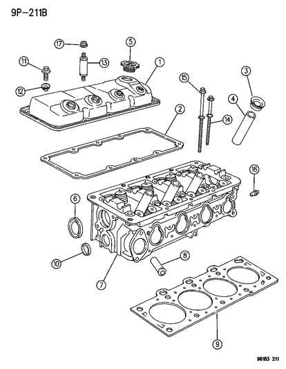 1996 Chrysler Sebring Seal-Spark Plug Tube Diagram for 4777042