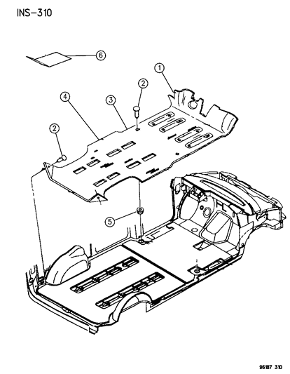 1996 Dodge Caravan Carpet Diagram