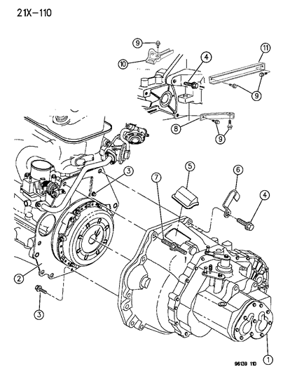 1996 Chrysler Sebring Trans Diagram for RX796408AI