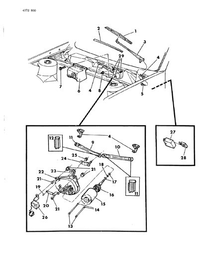 1984 Dodge Daytona Windshield Wiper System Diagram