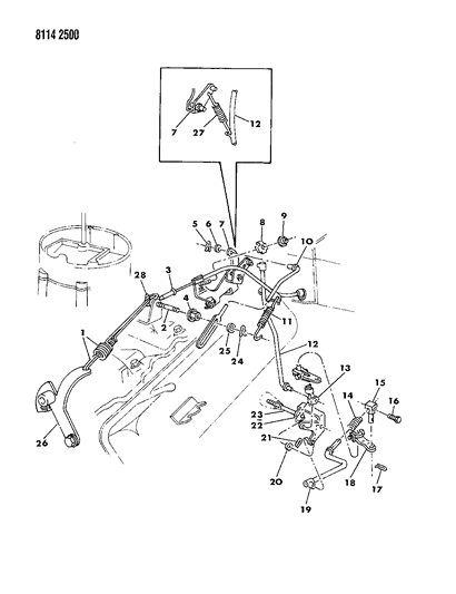 1988 Chrysler Fifth Avenue Throttle Control Diagram 3