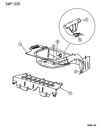 1994 Dodge Shadow Floor Pan Rear Diagram