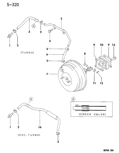 1995 Dodge Stealth Booster, Power Brake Diagram