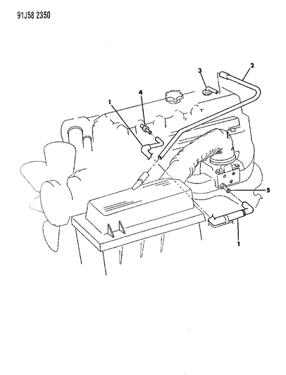 1991 Jeep Wrangler Crankcase Ventilation Diagram 1