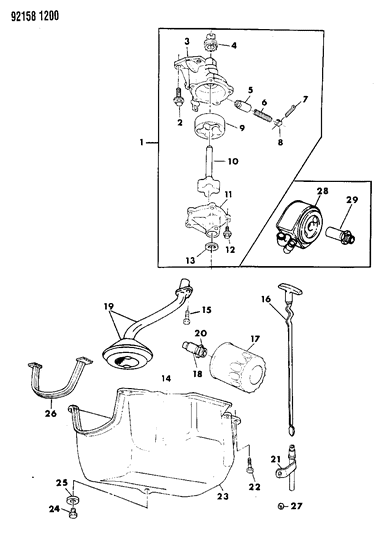 1992 Chrysler LeBaron Engine Oiling Diagram 1