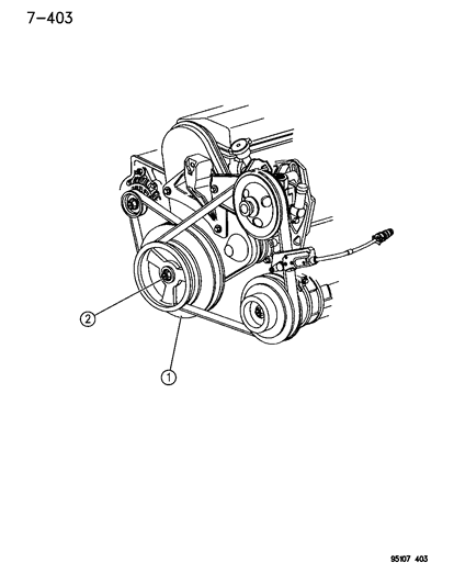 1995 Dodge Neon Pulley, Drive Diagram