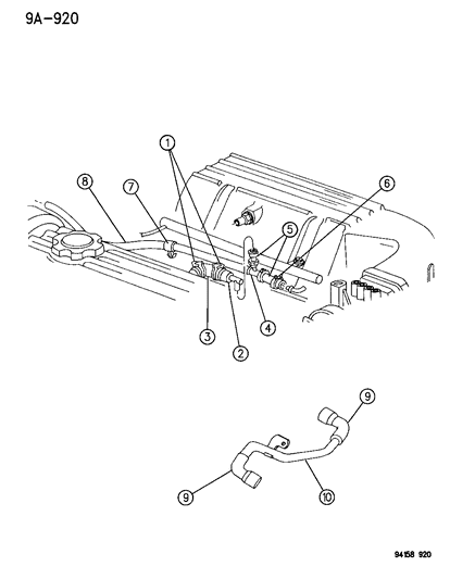 1994 Chrysler LeBaron Crankcase Ventilation Diagram 2