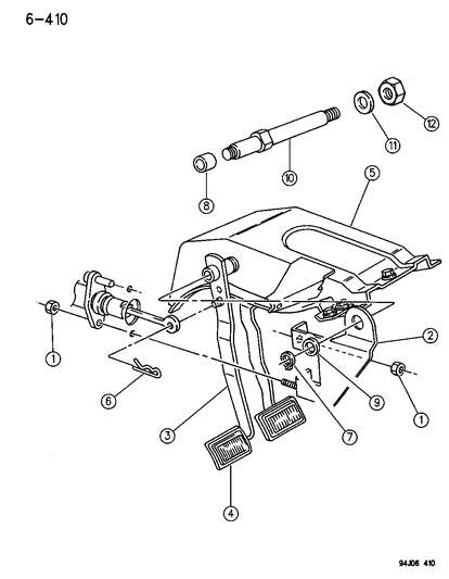 Clutch Pedal - 1995 Jeep Wrangler