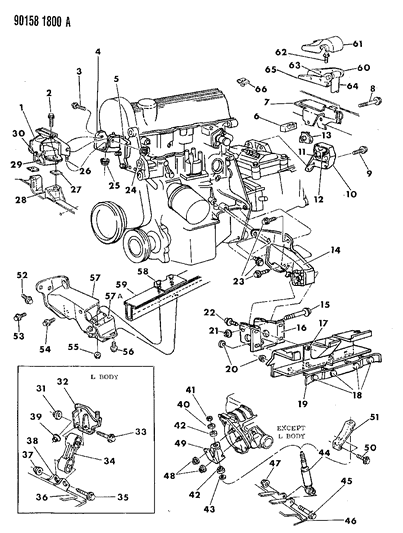 1990 Dodge Omni Engine Mounting Diagram