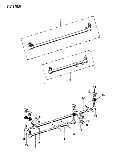 1984 Jeep Wrangler Cover Diagram for J0645134