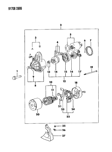 1991 Dodge Stealth Starter Diagram