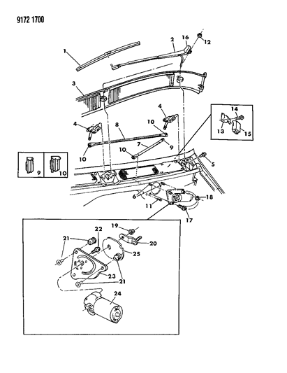 1989 Dodge Caravan Windshield Wiper System Diagram