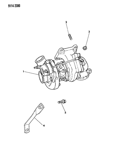 1989 Chrysler LeBaron GTC Turbo Charger II Diagram