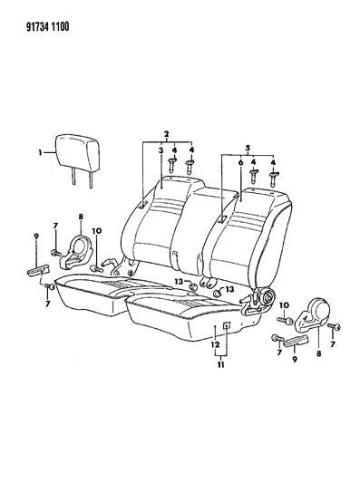 1991 Dodge Ram 50 Front Seat Diagram