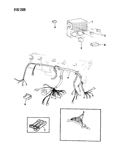 1988 Dodge Daytona Instrument Panel Wiring Diagram