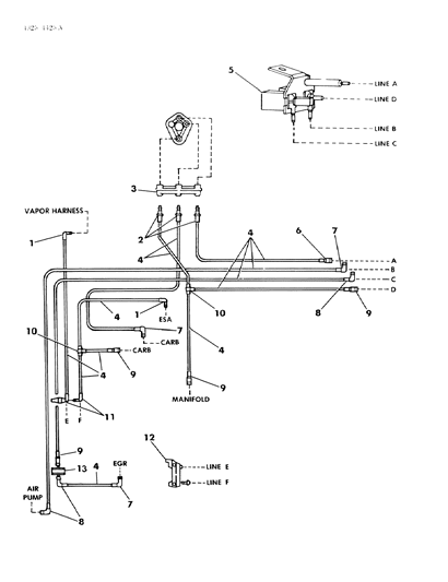 1985 Dodge W350 EGR Hose Harness Diagram 5