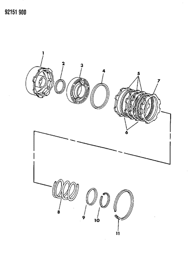 1992 Dodge Grand Caravan Clutch, Front Automatic Transaxle Diagram