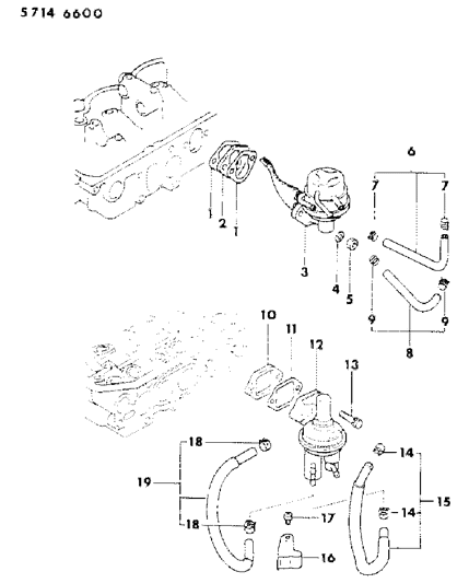 1986 Dodge Ram 50 Fuel Pumps Diagram