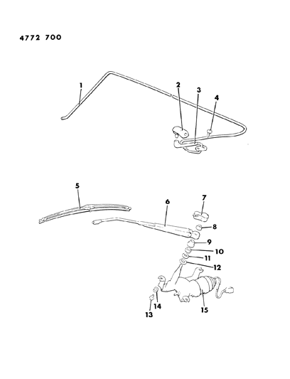 1984 Dodge Colt Rear Wiper & Washer Diagram