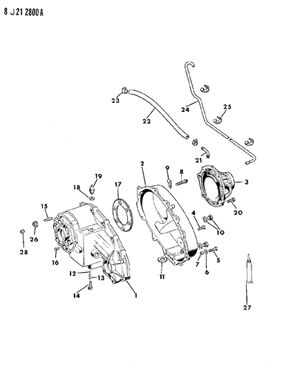 1987 Jeep J10 Case, Extension & Miscellaneous Parts Diagram 1