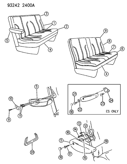 1993 Dodge Caravan Rear Seat Diagram 5