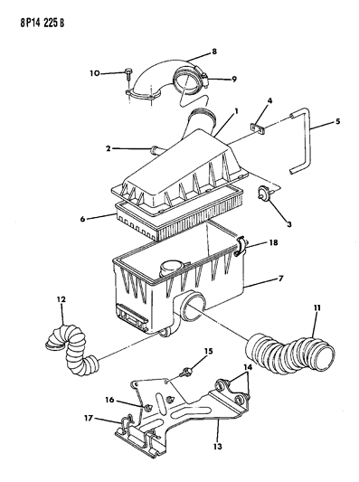 1991 Dodge Monaco Air Cleaner Diagram 3