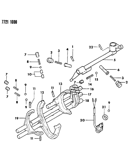 1988 Dodge Ram 50 Shift (1ST & 2ND) Diagram for MD718064