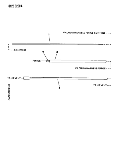 1988 Dodge Caravan Vapor Canister Hose Harness Diagram 1