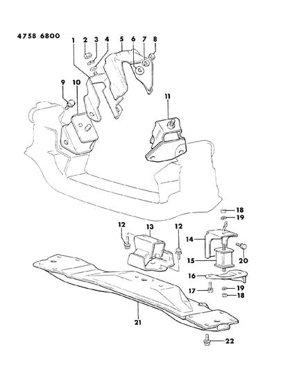 1984 Dodge Ram 50 Engine Mounts Diagram 4