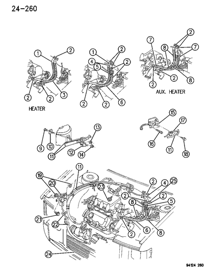 1995 Dodge Caravan Assembly - A/C DISCH & LIQ Diagram for 4677340