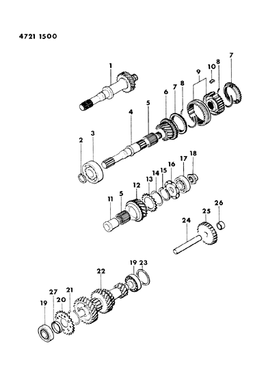 1984 Dodge Colt Gear Train Diagram