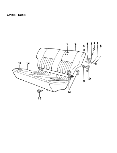 1984 Dodge Colt Rear Seat Diagram 1