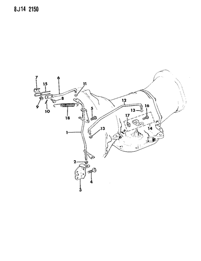 1990 Jeep Grand Wagoneer Linkage Automatic Transmission Detent Diagram