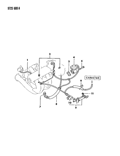 1989 Dodge Colt EGR System Diagram 4