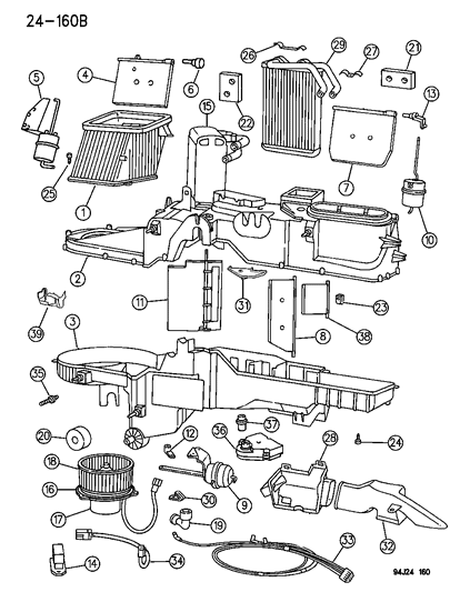 1996 Jeep Grand Cherokee A/C Unit Diagram 2