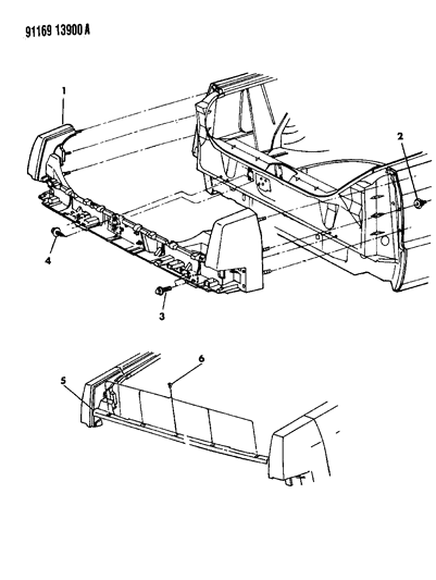 1991 Chrysler New Yorker Deck Opening Panel Diagram 2