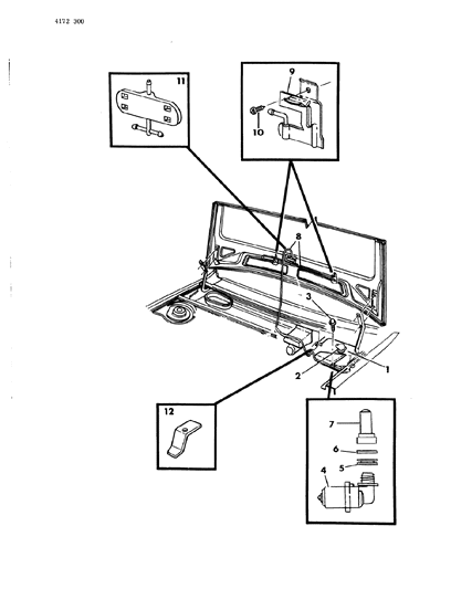 1984 Dodge Rampage Windshield Washer System Diagram