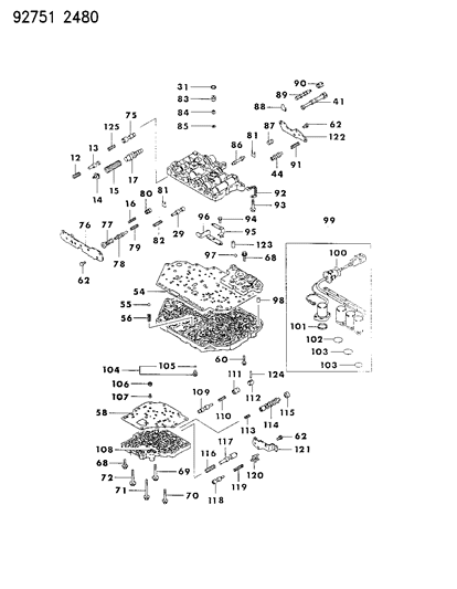 1994 Dodge Stealth Valve Body & Components Diagram 9