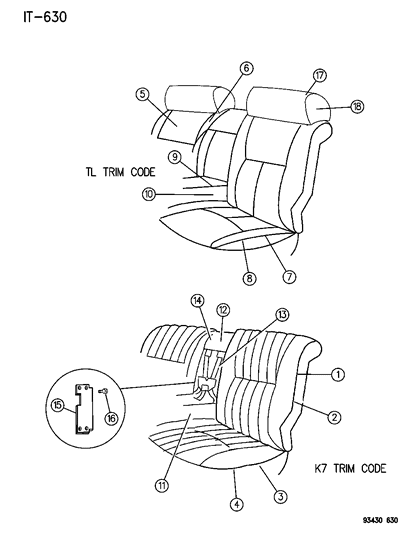 1993 Chrysler Concorde ARMREST A-Assembly Cp - Rear St Diagram for HR21PB7