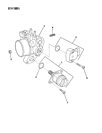 1988 Chrysler New Yorker Base Model Throttle Body Diagram 3