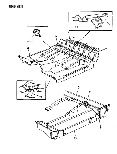 1992 Dodge Ramcharger Floor Pan Diagram