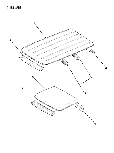 1992 Jeep Comanche Roof-Roof Diagram for 55254638