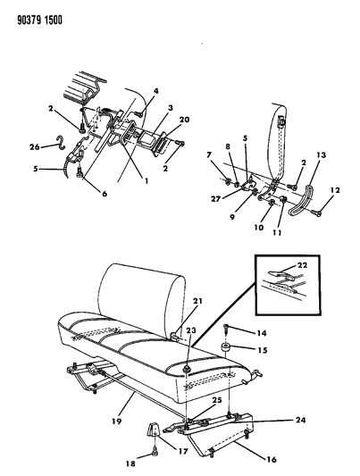 1990 Dodge Ramcharger Nut-Snap In Diagram for 6029501