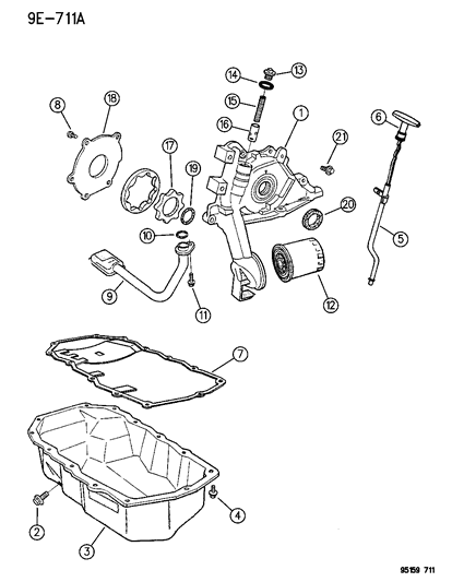 1995 Chrysler Cirrus Engine Oiling Diagram 2