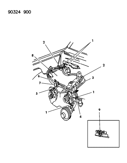 1990 Dodge D350 Plumbing - Heater Diagram