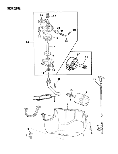 1989 Dodge Dynasty Engine Oiling Diagram