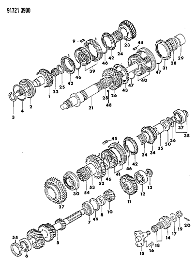 1991 Dodge Ram 50 Gear Train Diagram 2