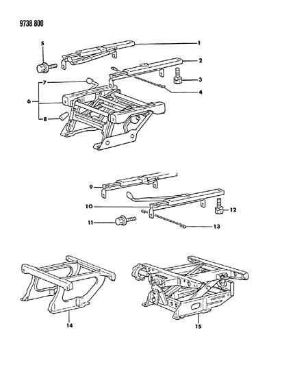 1989 Dodge Raider Adjusters & Riser Diagram