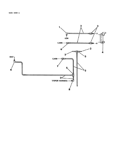 1985 Dodge W350 EGR Hose Harness Diagram 7